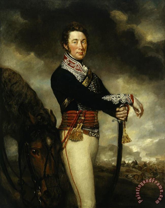 James Northcote Captain Peter Hawker of The 14th Light Dragoons Art Painting