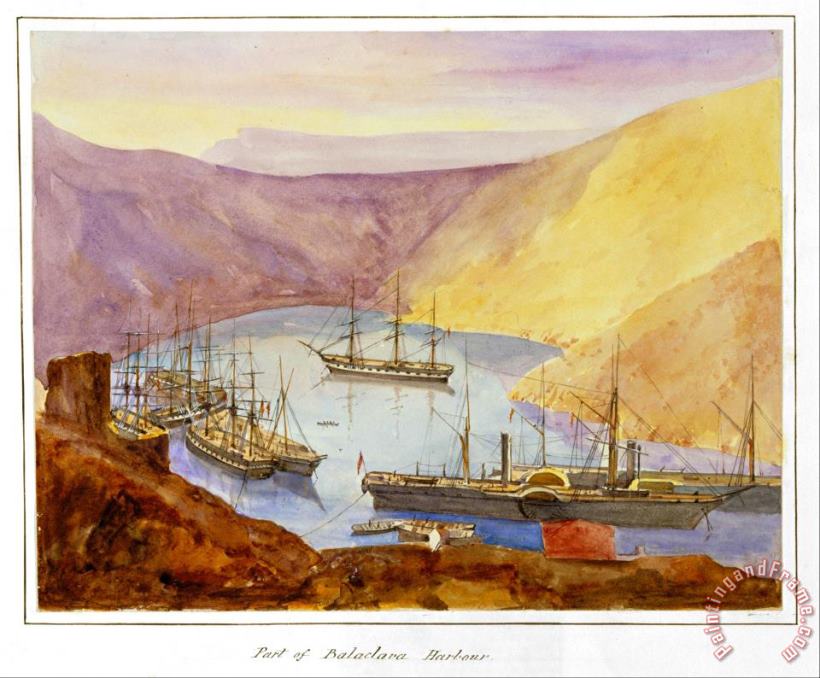 Port of Balaclava Harbour painting - James Robertson  Port of Balaclava Harbour Art Print