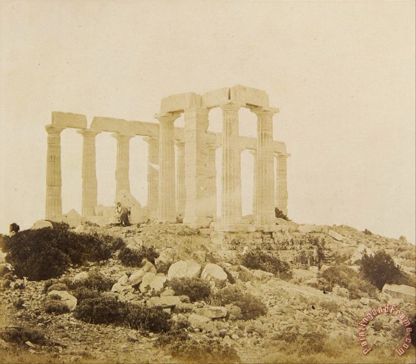 View of The Temple of Poseidon at Sounion From The Northeast painting - James Robertson  View of The Temple of Poseidon at Sounion From The Northeast Art Print