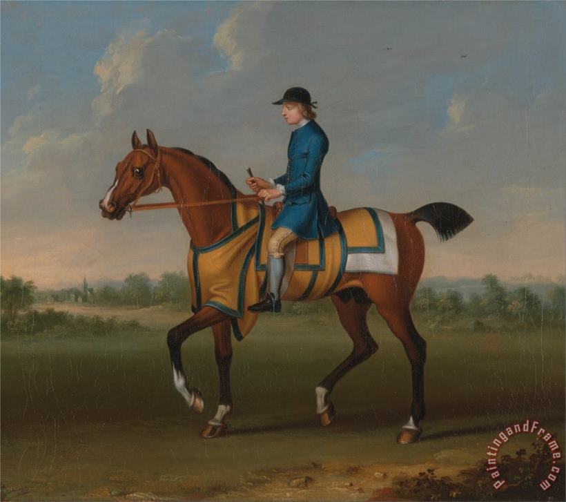 James Seymour A Bay Racehorse with Jockey Up Art Print