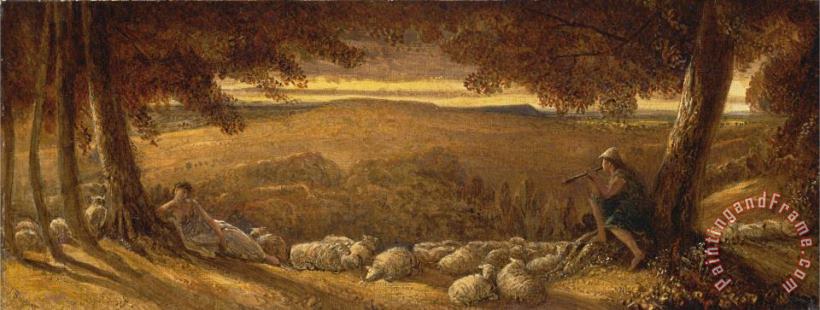 James Smetham Evening Pasture Art Painting