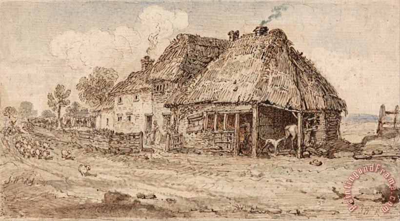 James Ward Cottage And Farm Buildings Art Print