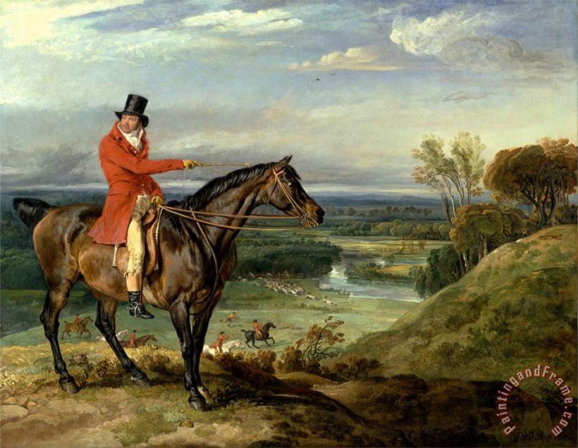 James Ward John Levett Hunting at Wychnor, Staffordshire Art Painting