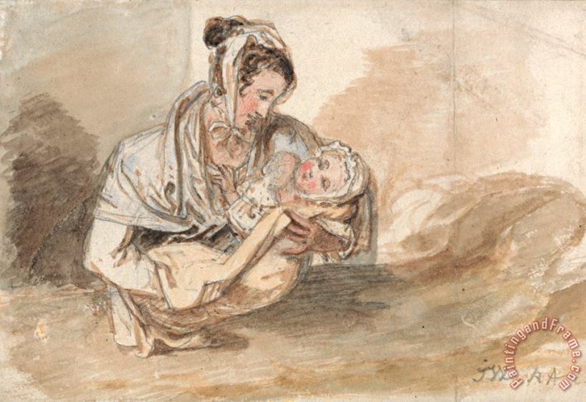 Mother And Infant painting - James Ward Mother And Infant Art Print