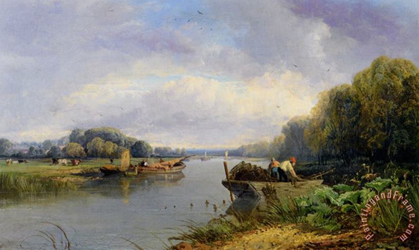 On The Thames painting - James Webb On The Thames Art Print