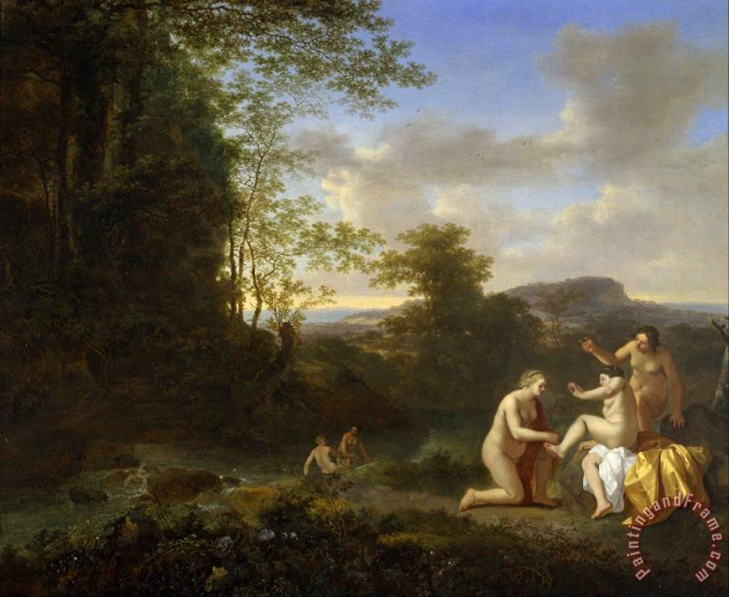 Landscape with Nymphs painting - Jan Both Landscape with Nymphs Art Print