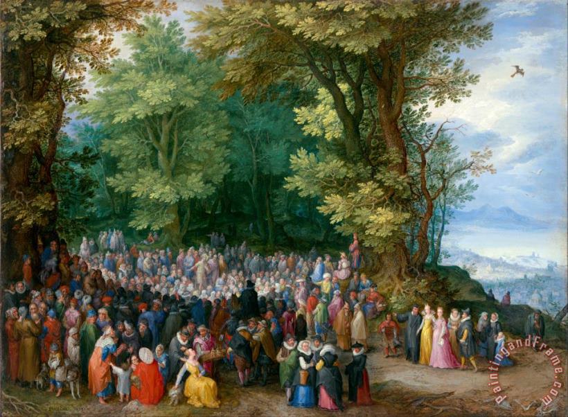 The Sermon on The Mount painting - Jan Breughel The Sermon on The Mount Art Print