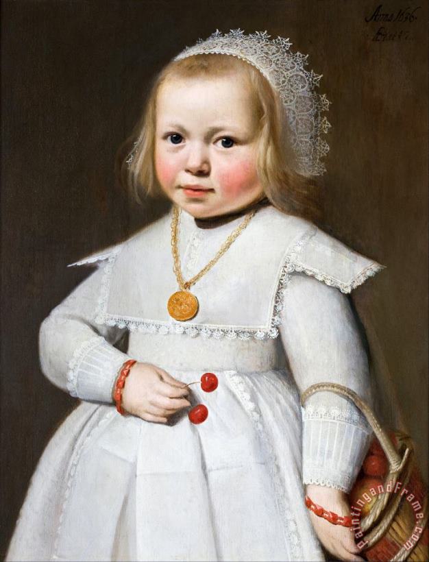Portrait of a Two Year Old Girl painting - Jan Cornelisz van Loenen Portrait of a Two Year Old Girl Art Print