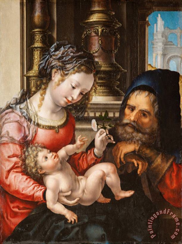 The Holy Family 2 painting - Jan Gossaert The Holy Family 2 Art Print