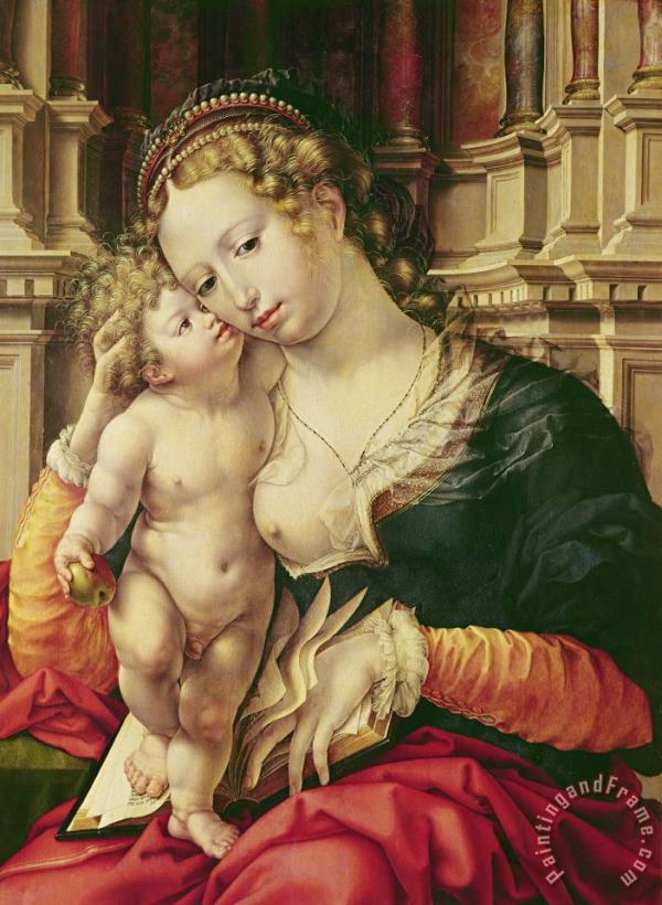Virgin And Child painting - Jan Gossaert Virgin And Child Art Print