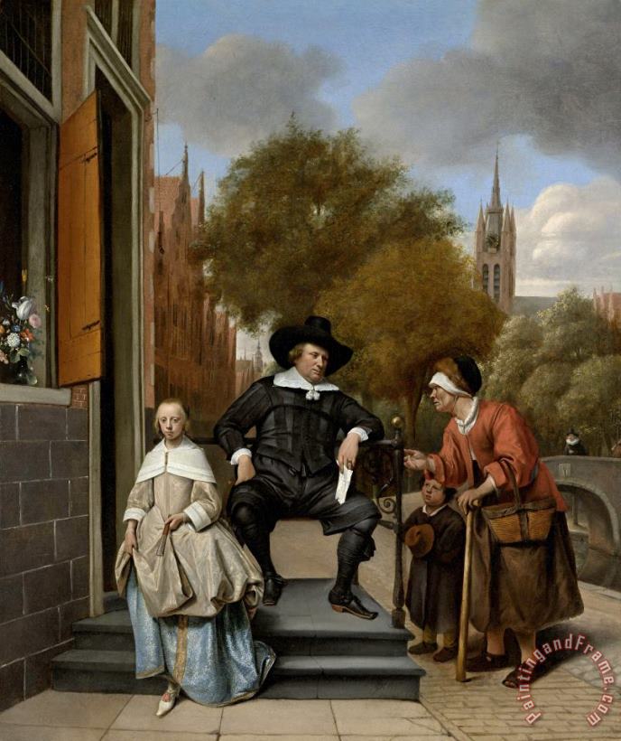 Jan Havicksz Steen Adolf And Catharina Croeser, Known As 'the Burgomaster of Delft And His Daughter' Art Print