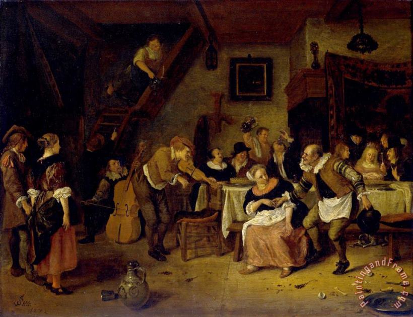 Jan Havicksz Steen Peasant Wedding Art Painting