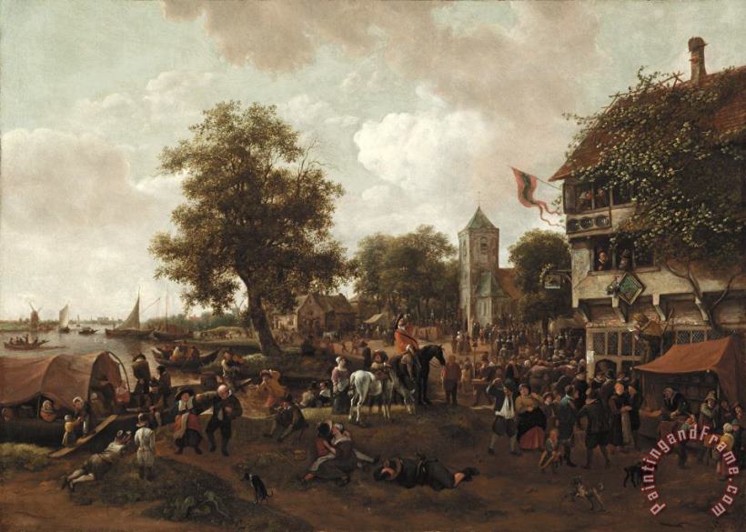 Jan Havicksz Steen The Fair at Oegstgeest Art Painting