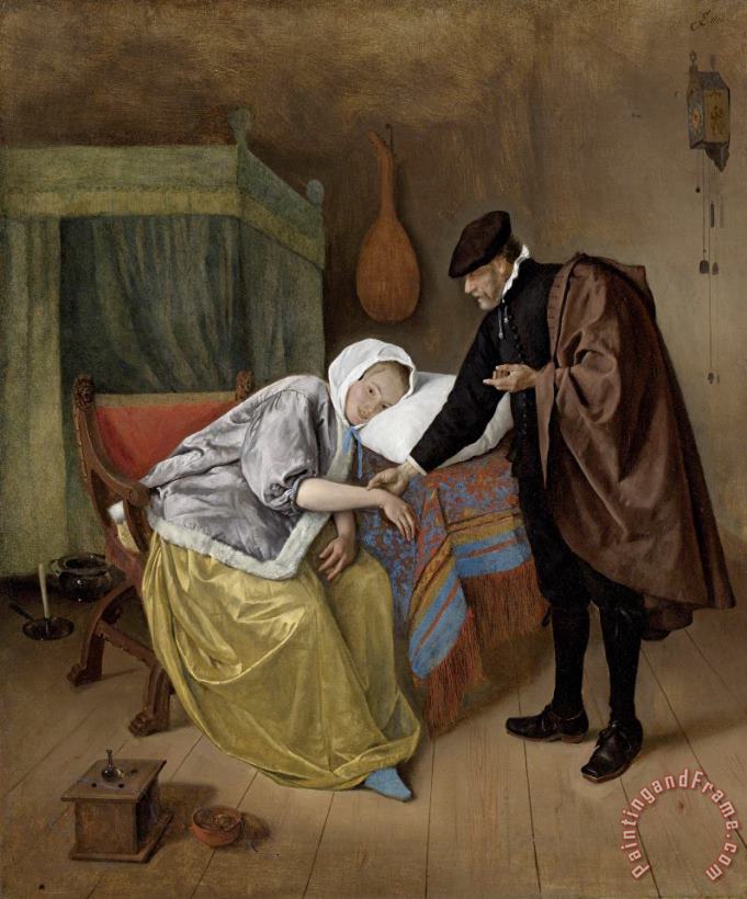 Jan Havicksz Steen The Sick Woman Art Print