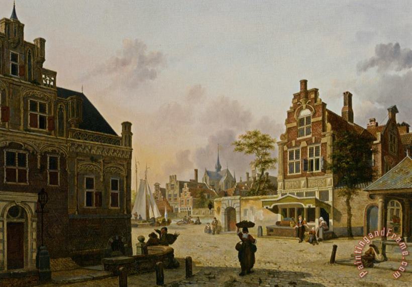 A Summer Day in Haarlem painting - Jan Hendrik Verheijen A Summer Day in Haarlem Art Print