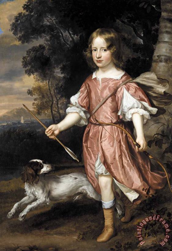 Jan Mytens Portrait of The Son of a Nobleman As Cupid Art Print