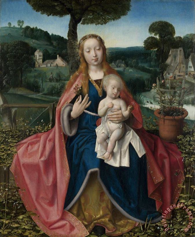 The Virgin And Child in a Landscape painting - Jan Provoost The Virgin And Child in a Landscape Art Print