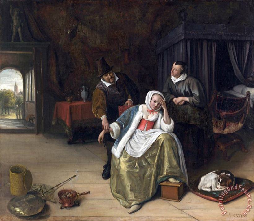 Jan Steen The Lovesick Maiden Art Painting