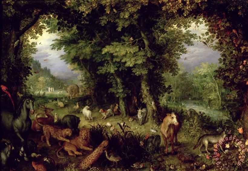 Earth or The Earthly Paradise painting - Jan the Elder Brueghel Earth or The Earthly Paradise Art Print