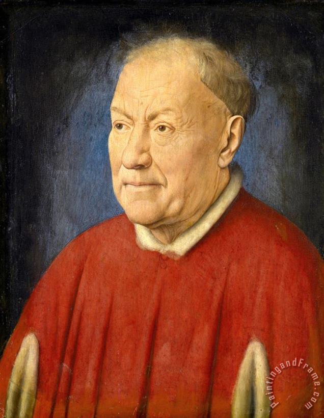 Cardinal Niccolo Albergati painting - Jan van Eyck Cardinal Niccolo Albergati Art Print