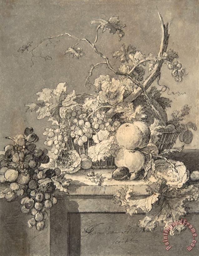 Jan Van Huysum A Basket of Fruit Art Painting