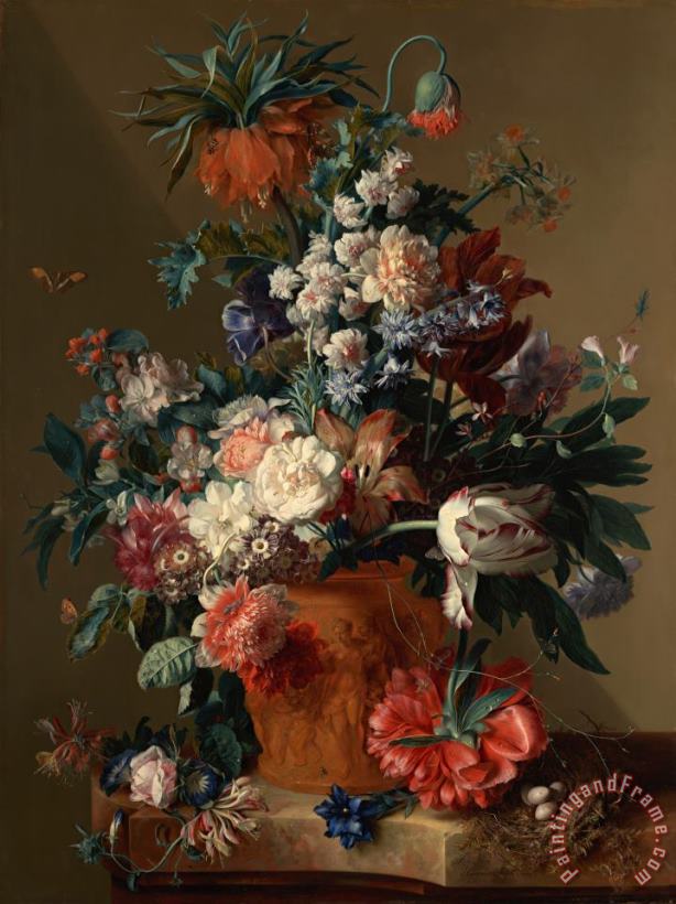 Jan van Huysum  Vase of Flowers Art Painting