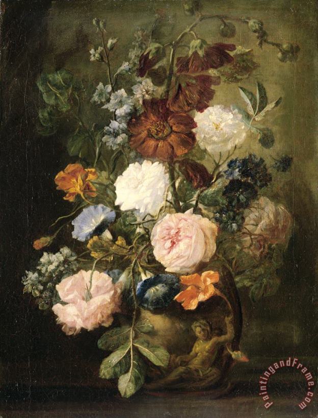 Jan Van Huysum Vase of Flowers Art Painting
