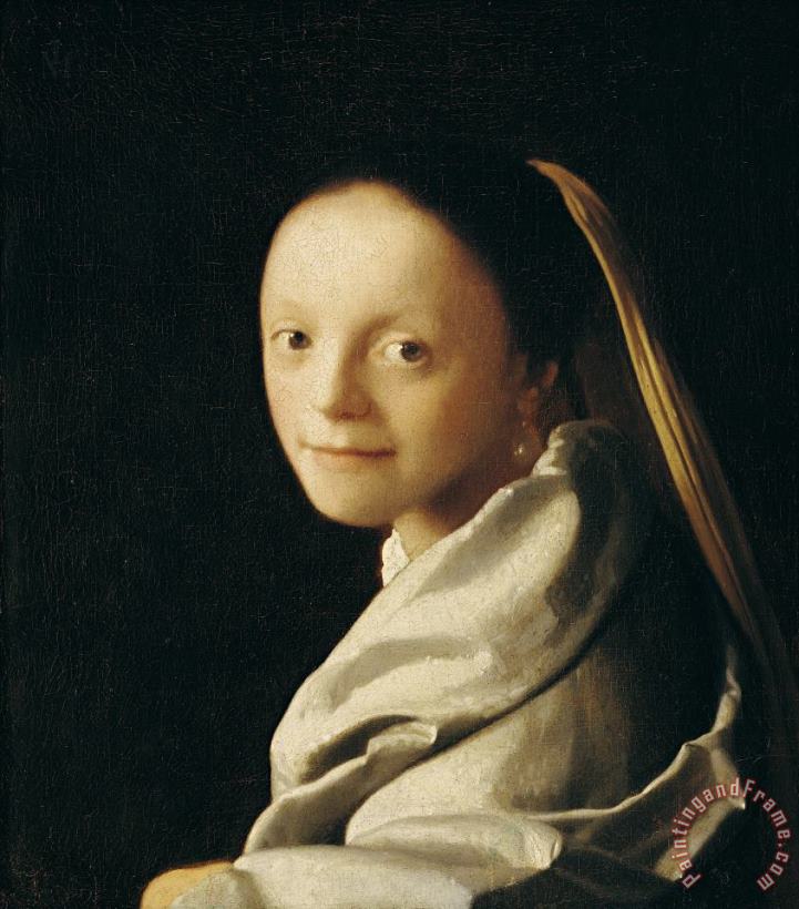 Jan Vermeer Portrait of a Young Woman Art Print