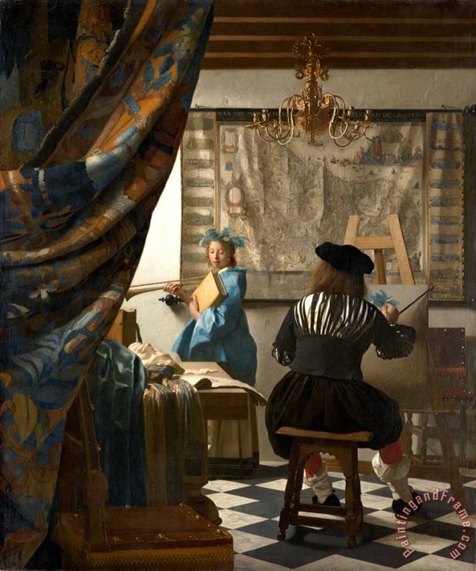 The Art of Painting painting - Jan Vermeer The Art of Painting Art Print