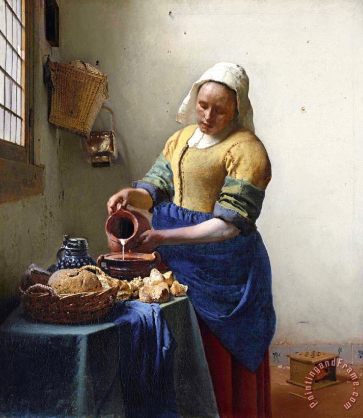 Jan Vermeer The Milkmaid Art Print