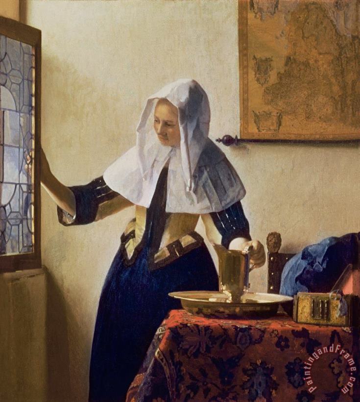 Young Woman with a Water Jug painting - Jan Vermeer Young Woman with a Water Jug Art Print