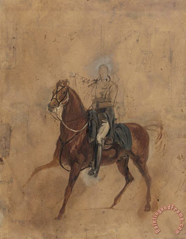 Portrait Study of Copenhagen, The Duke of Wellington's Horse painting - Jan Willem Pieneman Portrait Study of Copenhagen, The Duke of Wellington's Horse Art Print