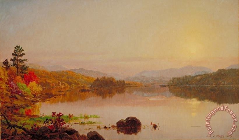 Lake Wawayanda painting - Jasper Francis Cropsey Lake Wawayanda Art Print