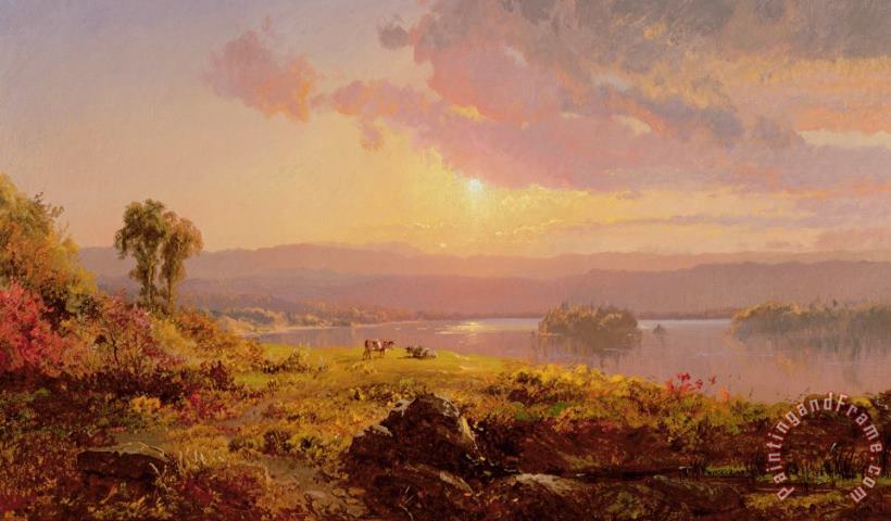 Susquehanna River painting - Jasper Francis Cropsey Susquehanna River Art Print