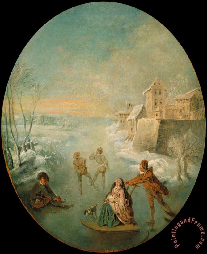 Winter painting - Jean-Baptiste Pater Winter Art Print