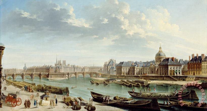 A View of Paris with The Ile De La Cite painting - Jean-Baptiste Raguenet A View of Paris with The Ile De La Cite Art Print