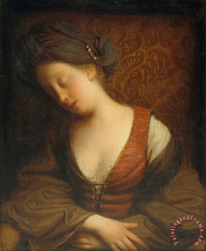 Jean-Baptiste Santerre Young Woman Sleeping Art Print