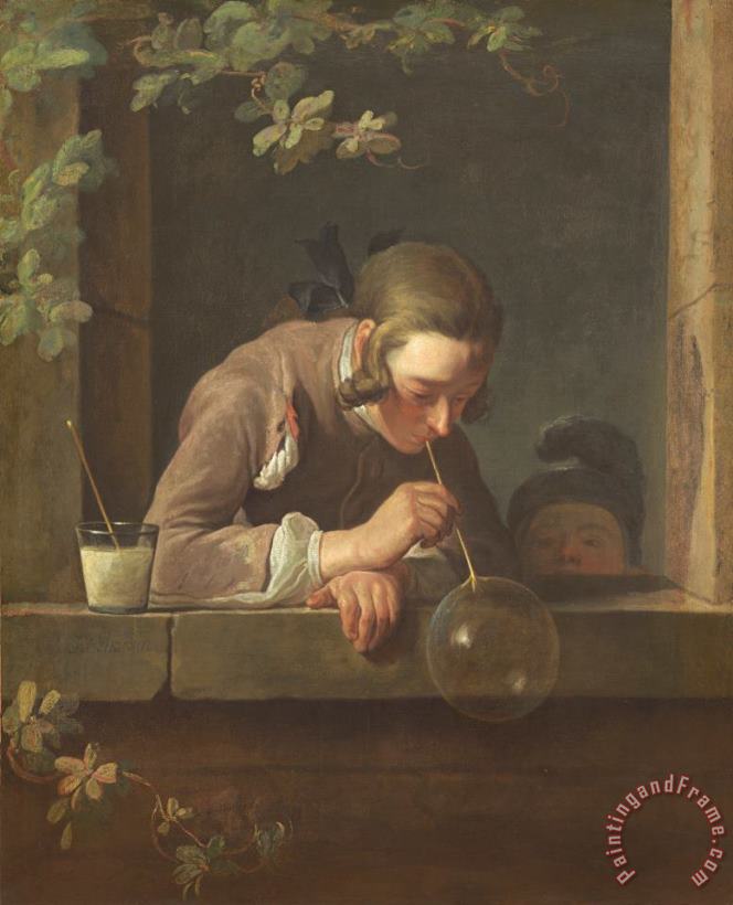 Soap Bubbles painting - Jean-Baptiste Simeon Chardin Soap Bubbles Art Print