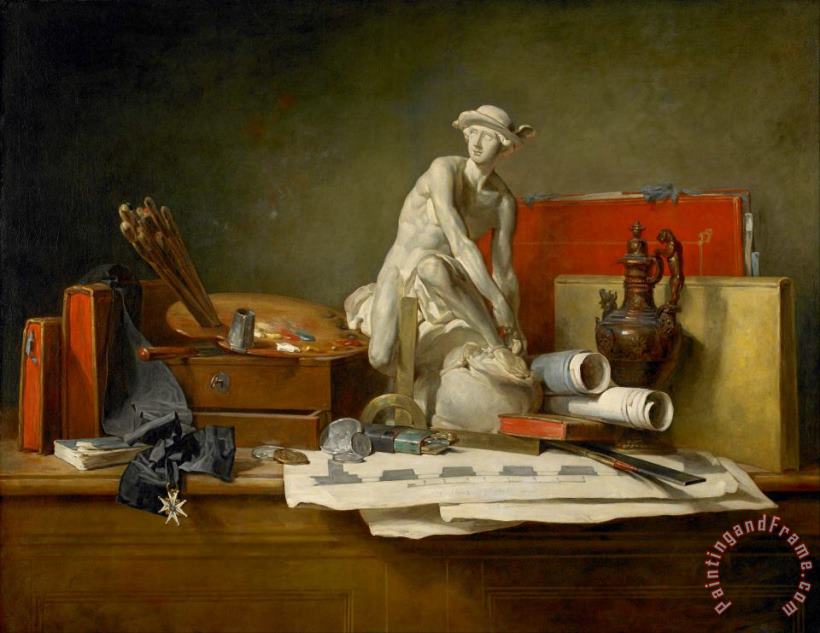 Jean-Baptiste Simeon Chardin The Attributes of The Arts And The Rewards Which Are Accorded Them Art Print