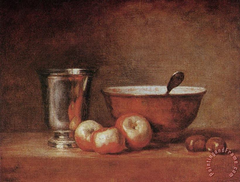 The Silver Cup painting - Jean-Baptiste Simeon Chardin The Silver Cup Art Print