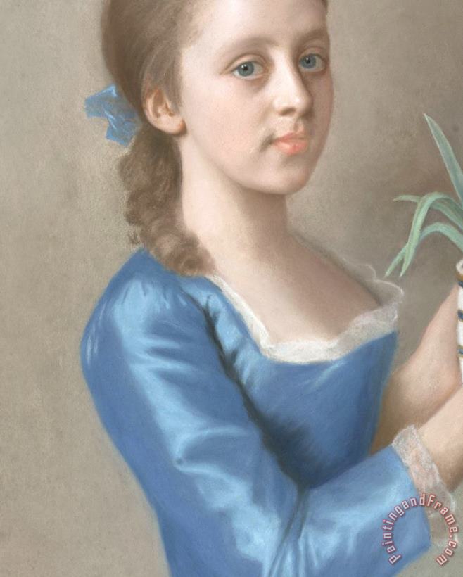 Meisje Met Een Bloempot Met Hyacinten painting - Jean-Etienne Liotard Meisje Met Een Bloempot Met Hyacinten Art Print