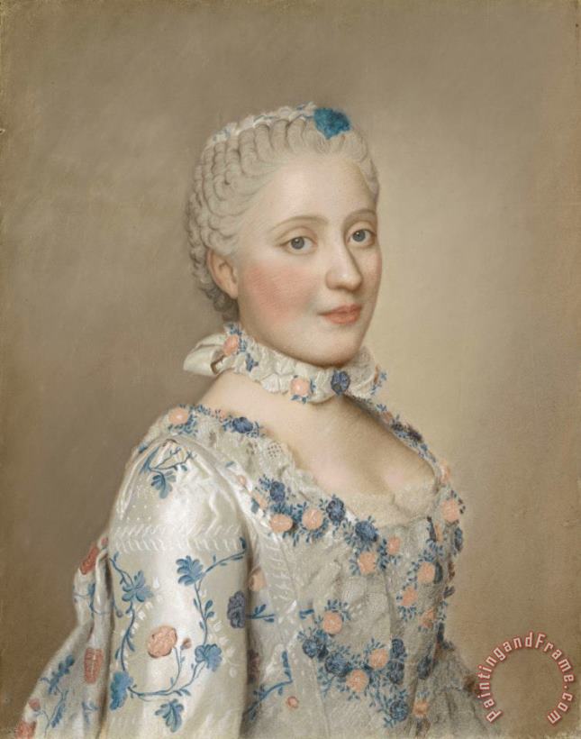 Portret Van Marie Josephe Van Saksen (1731 67), Dauphine Van Frankrijk painting - Jean-Etienne Liotard Portret Van Marie Josephe Van Saksen (1731 67), Dauphine Van Frankrijk Art Print
