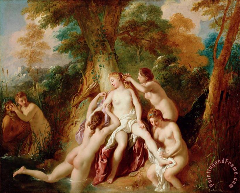 Jean-Franco de Troy Diana And Her Nymphs Bathing Art Painting