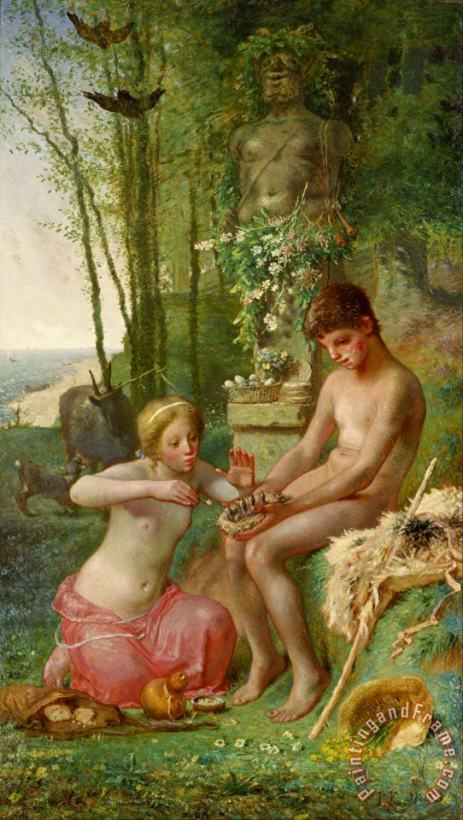 Jean-Francois Millet Spring (daphnis And Chloe) Art Painting