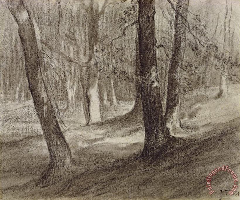 Jean-Francois Millet Trees In A Forest Art Painting