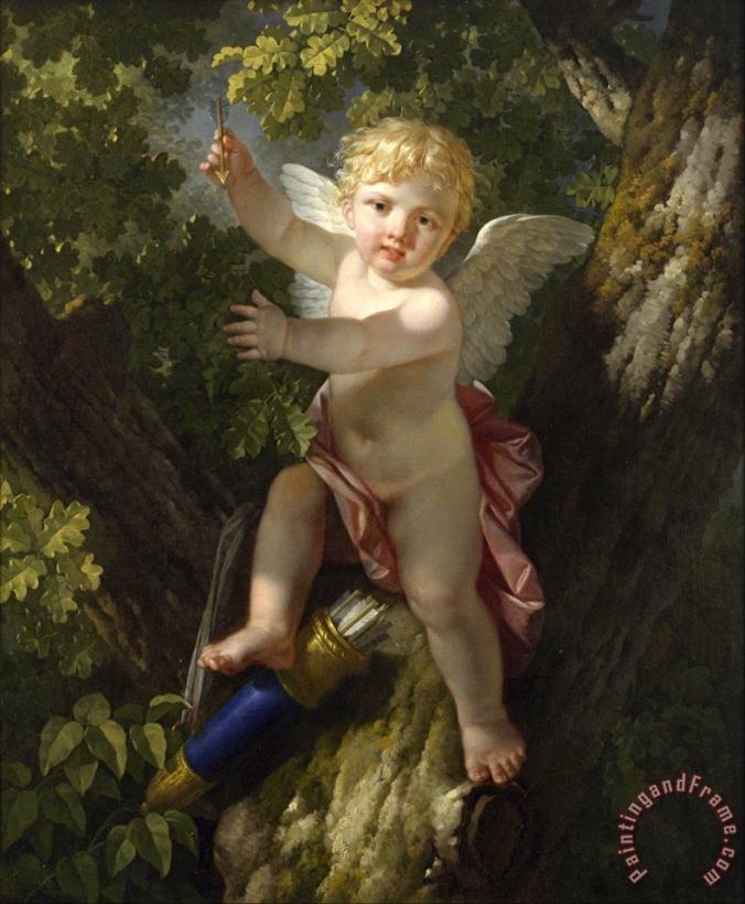 Jean-Jacque-Francois le Barbier Cupid in a Tree Art Painting