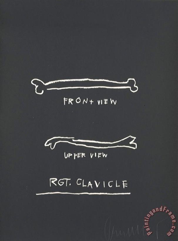 Anatomy: One Plate painting - Jean-michel Basquiat Anatomy: One Plate Art Print