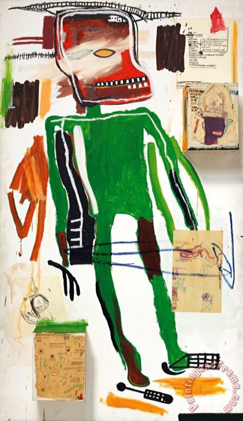 Because It Hurts The Lungs, 1986 painting - Jean-michel Basquiat Because It Hurts The Lungs, 1986 Art Print
