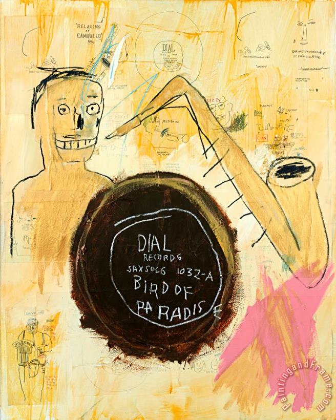Bird of Paradise painting - Jean-michel Basquiat Bird of Paradise Art Print