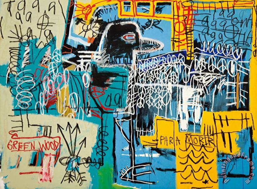 Jean-michel Basquiat Bird on Money Art Painting